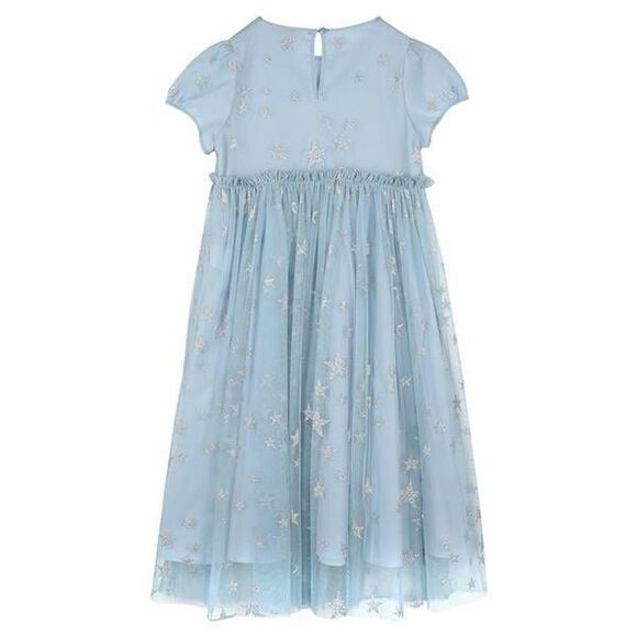 NWT Stella Mc Cartney child light blue tulle dress with silver star Size 4 - Picture 2 of 6